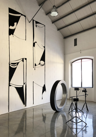 Ringway, Installation with Marion Baruch in the studio of Umberto Cavenago
